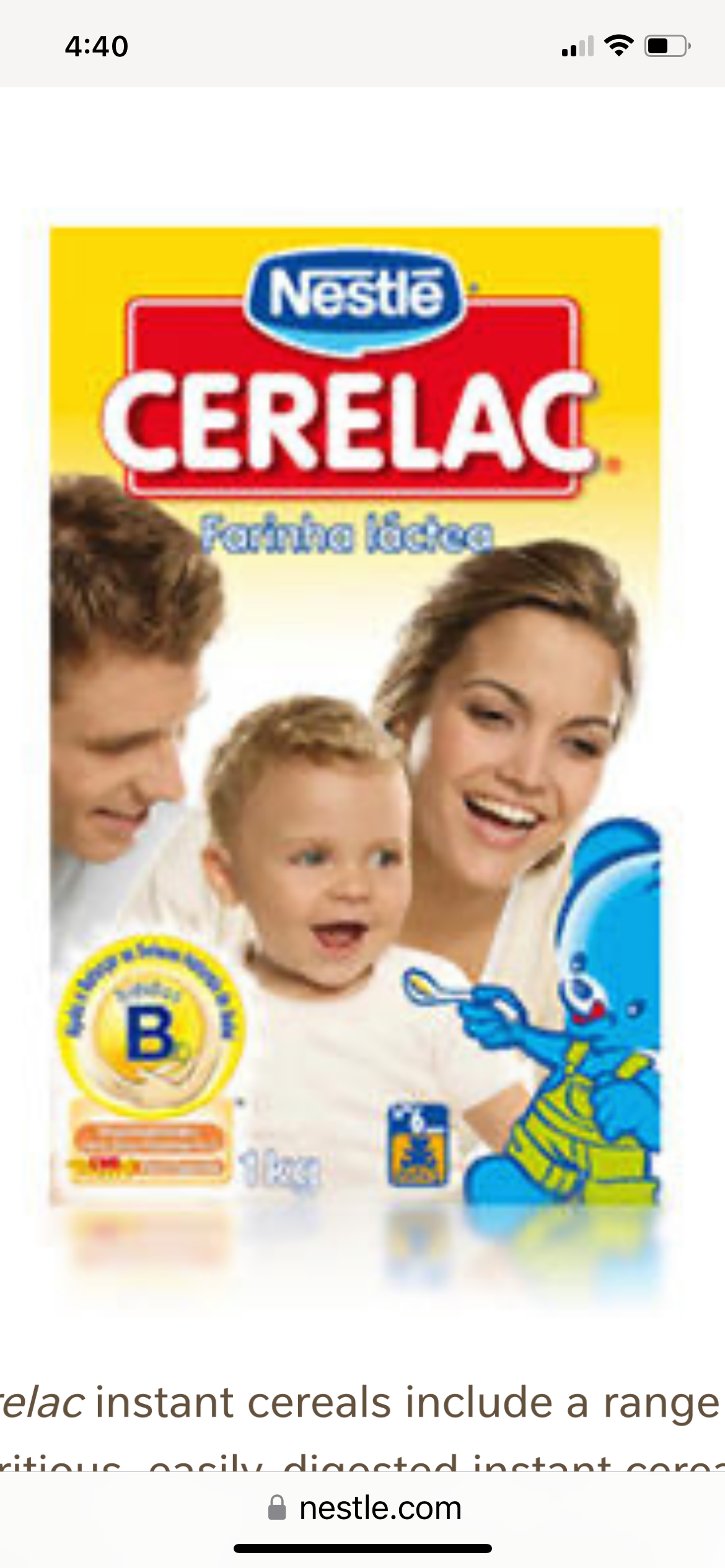 CERELAC Farinha Láctea