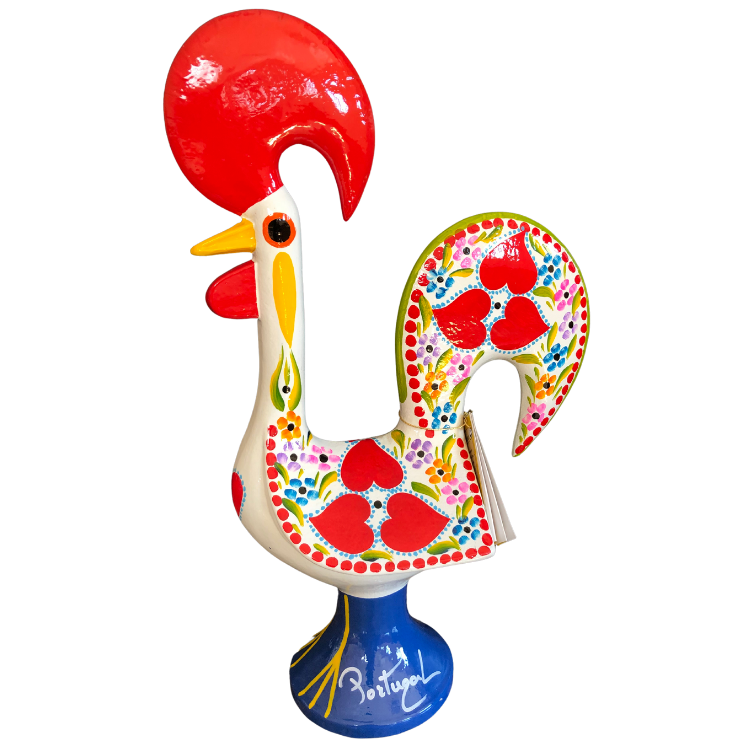 Galo de Barcelos (Portuguese Rooster), Large in White