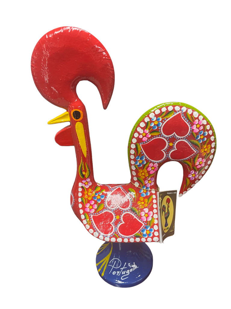 Galo de Barcelos (Portuguese Rooster) in Red