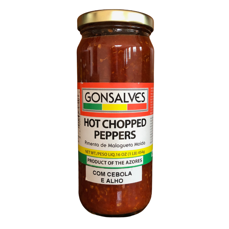 Bom Petisco Hot Chopped Peppers 16oz