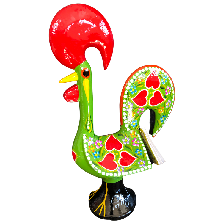 Galo de Barcelos (Portuguese Rooster), Large in Green