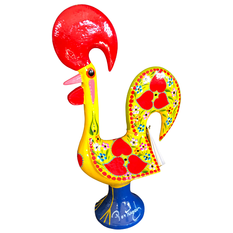 Galo de Barcelos (Portuguese Rooster), Large in Yellow
