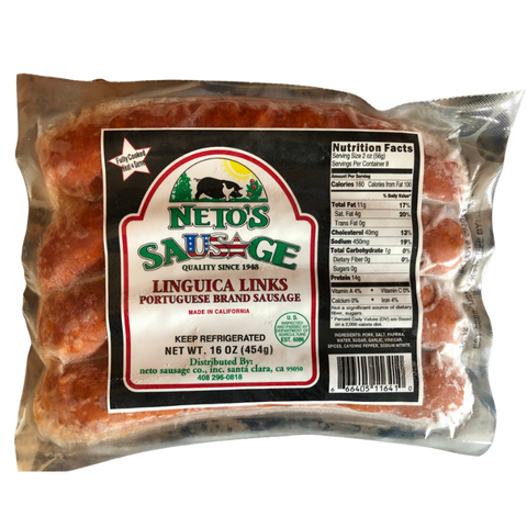 Calories in Silva Linguica Portuguese Sausage and Nutrition Facts